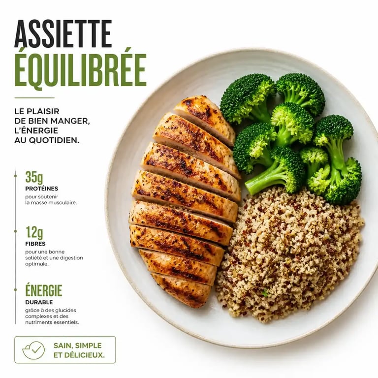 Exemple de recette hyperprotéinée équilibrée avec poulet et légumes