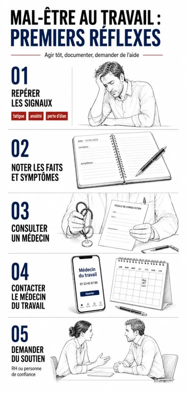 Mal être au travail que faire : premières actions à entreprendre étape par étape