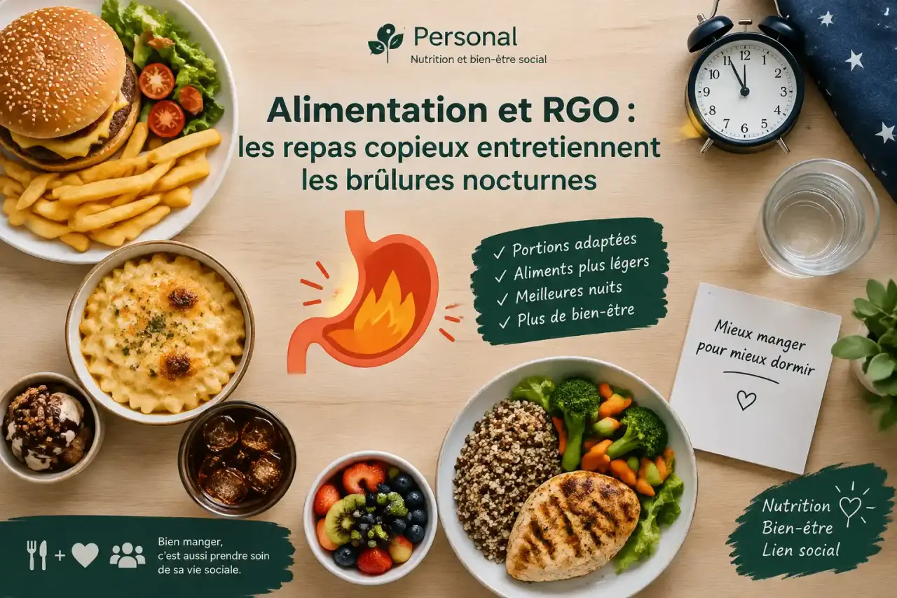 Alimentation et RGO : les repas copieux entretiennent les brûlures nocturnes