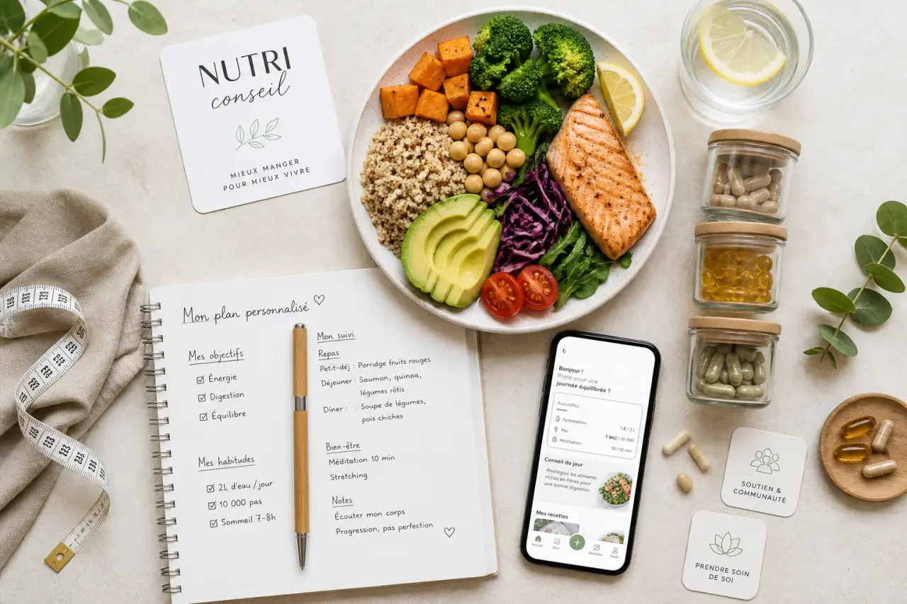 Nutri conseil : une assiette équilibrée, des compléments naturels et un suivi personnalisé
