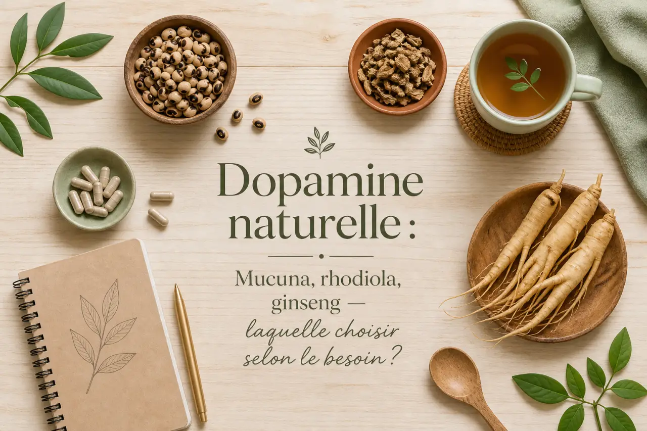 Dopamine naturelle : Mucuna, rhodiola, ginseng, laquelle choisir selon le besoin ?
