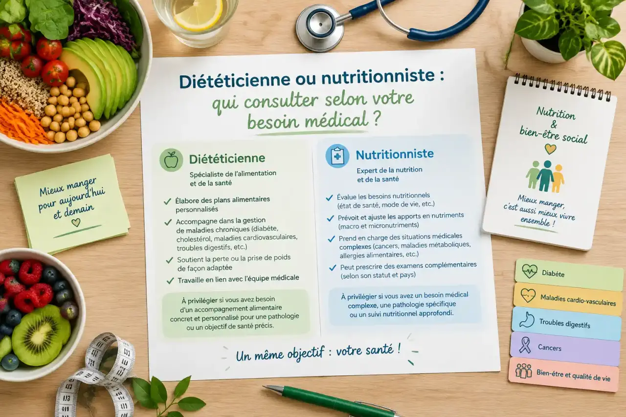 Diététicienne ou nutritionniste : qui consulter selon votre besoin médical ?